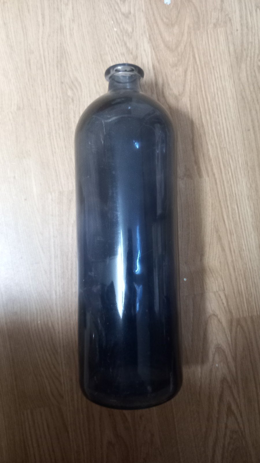 Donkerblauwe/grijze glazen vaas - 40 cm, Ophalen of Verzenden, Nieuw