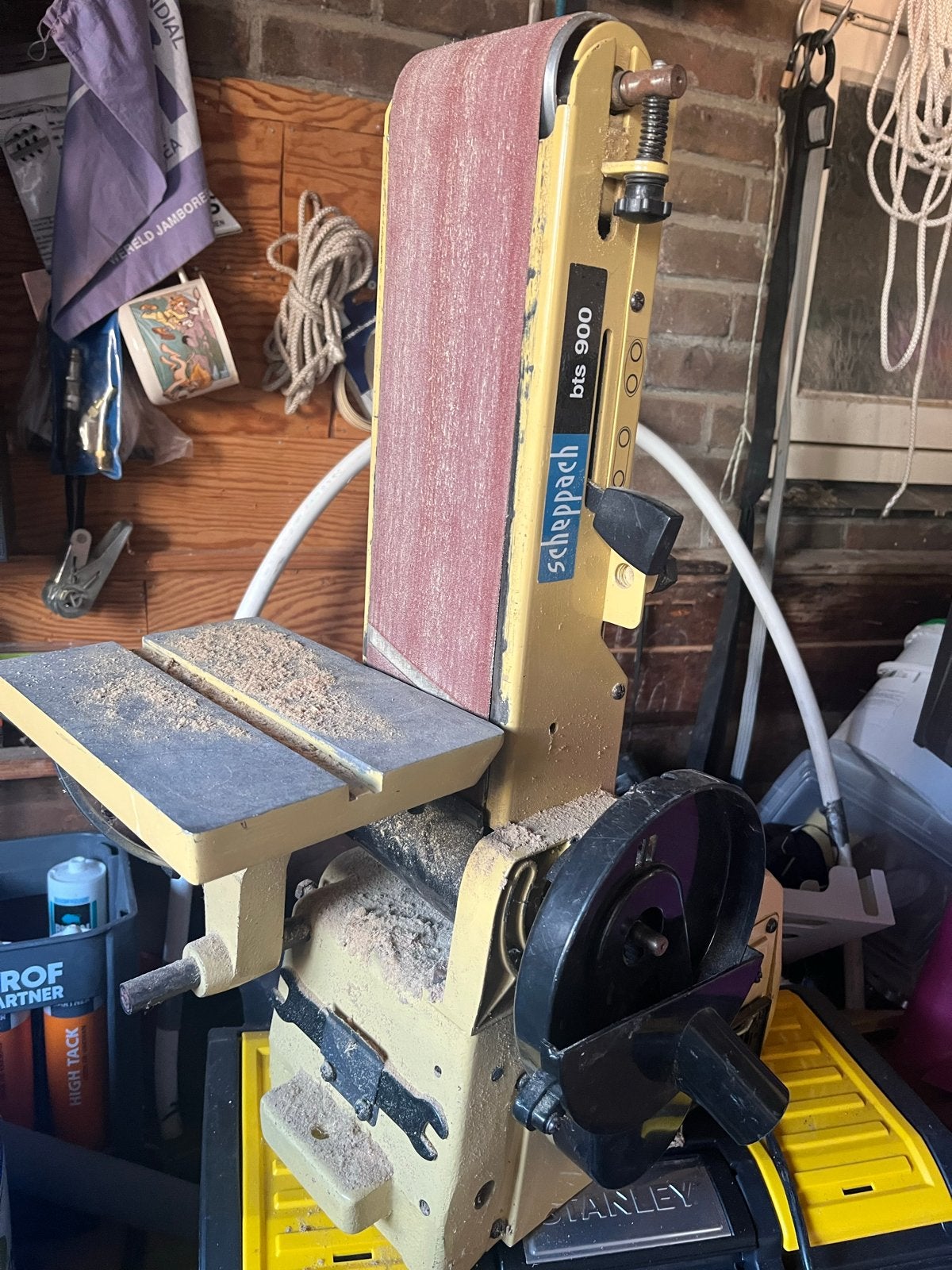 Scheppach BTS 900 Bandschuurmachine - Gebruikt, Ophalen, Gebruikt, Minder dan 600 watt, Bandschuurmachine