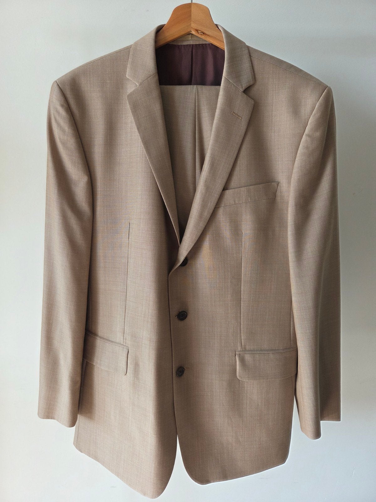 Mooi beige pak / kostuum, Maat 52/54 (L), Beige, Ophalen of Verzenden, Zo goed als nieuw
