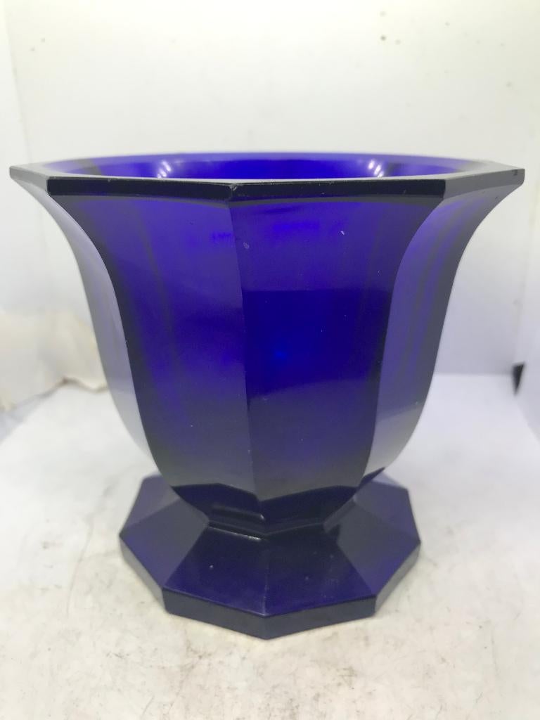 ludwig moser art deco glazen vaas josef hoffmann ?, Ophalen of Verzenden