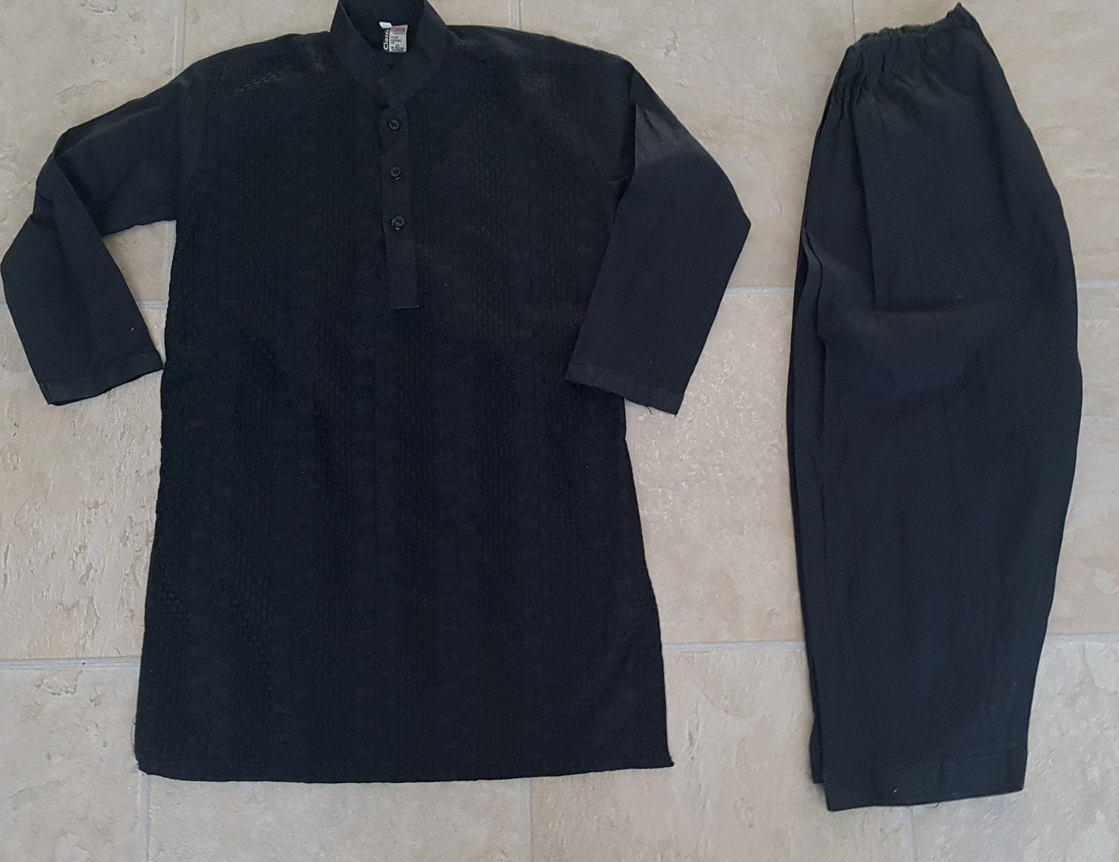 Zwart jongens Indiase Kurta Pyjama Set maat 140, Kinderen en Baby's, Ophalen of Verzenden, Zo goed als nieuw, Jongen, Overige typen