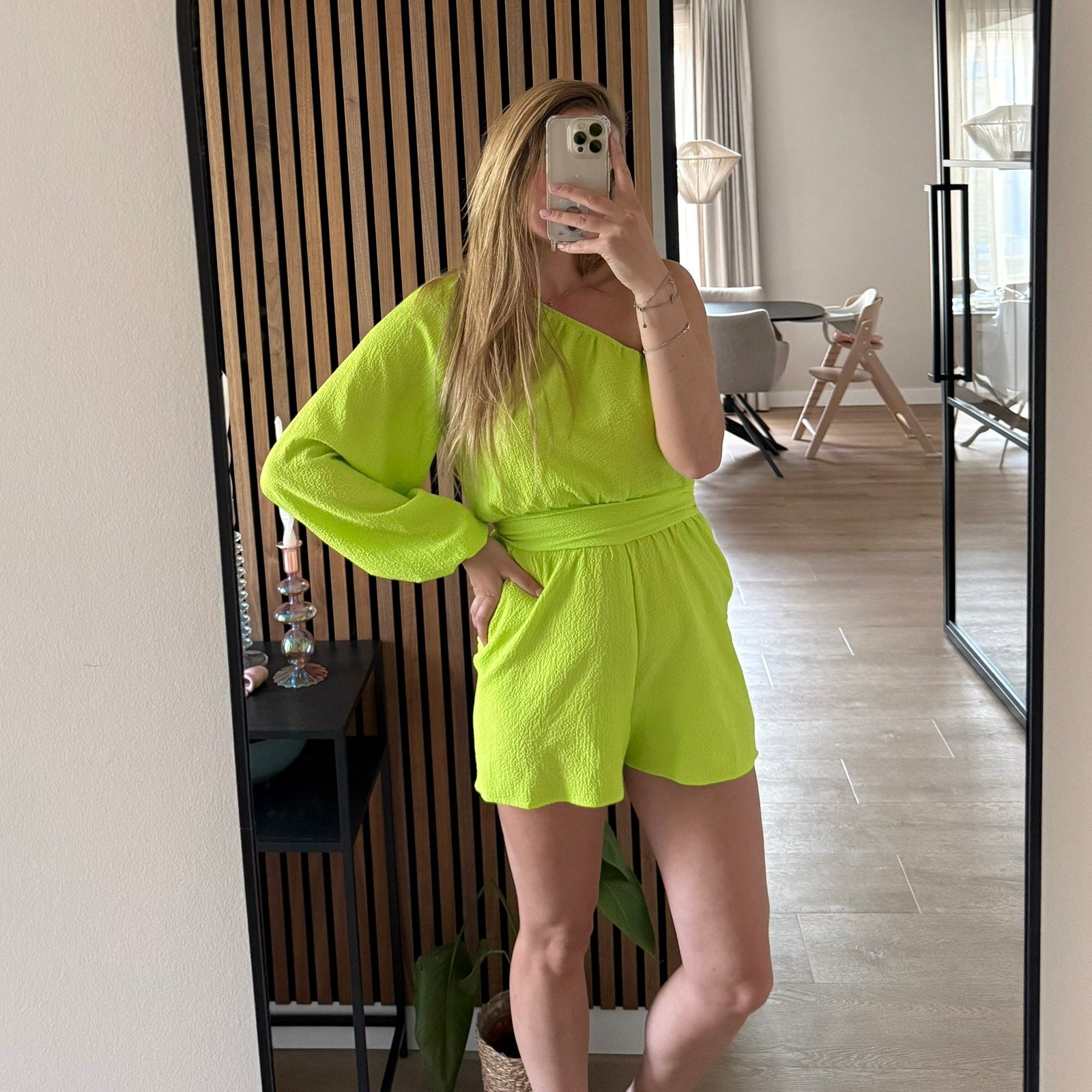 Neon playsuit My Jewellery, Ophalen of Verzenden, Zo goed als nieuw, Maat 36 (S), Geel