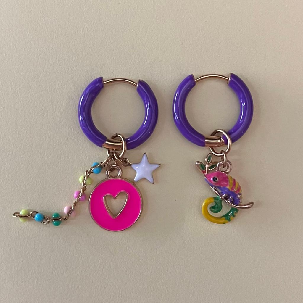 Vrolijke oorbellen, Sieraden, Tassen en Uiterlijk, Oorbellen, Overige materialen, Hangers, Overige kleuren, Nieuw