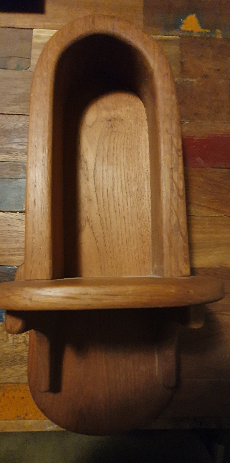 Vintage eikenhouten wandconsole / wandplankje, Ophalen of Verzenden