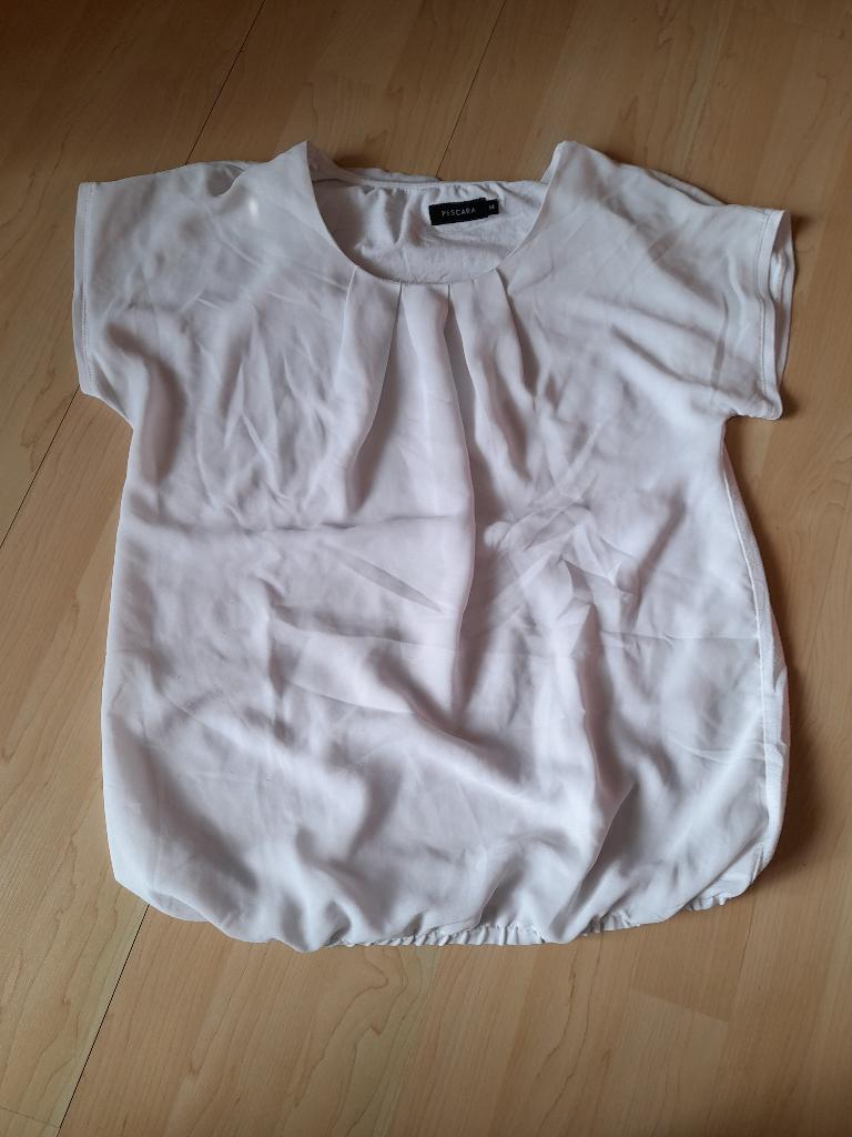 WITTE TOP Maat M MET KORTE MOUW, Kleding | Dames, Maat 38/40 (M), Wit, Ophalen of Verzenden, Zo goed als nieuw