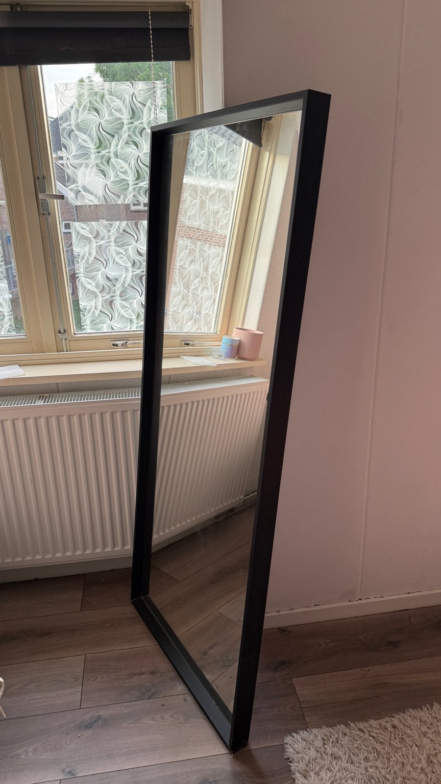 NISSEDAL Spiegel, zwart, 65x150 cm, Huis en Inrichting, Woonaccessoires | Spiegels, Ophalen, 100 tot 150 cm, Zo goed als nieuw