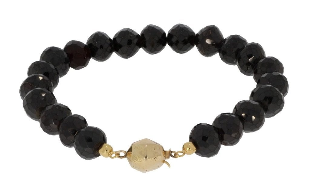 Granaten streeksieraad aan 14 kt gouden sluiting, Ophalen of Verzenden, Goud, Armband, Met edelsteen