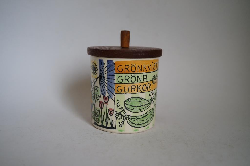 vintage pot keramiek Jie Gantofta Zweden Anita Nylund gurkor, Ophalen of Verzenden