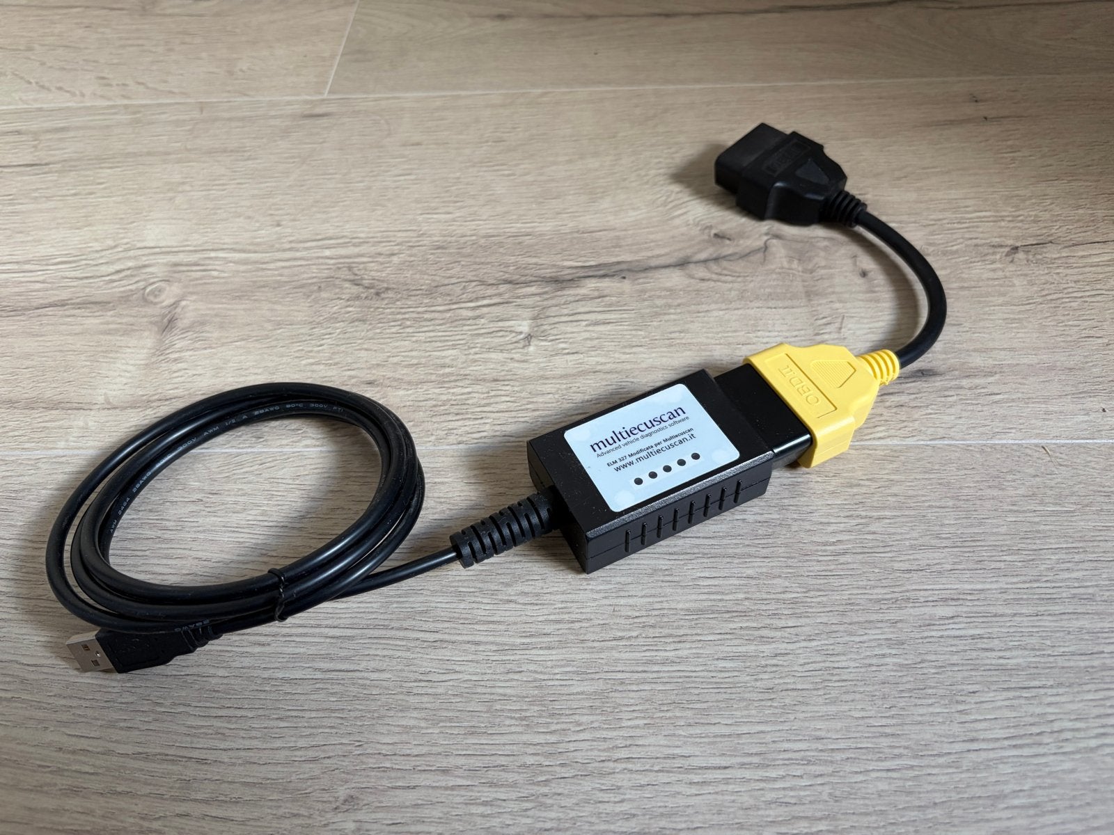 MultiScanEcu OBD II ELM 327 Diagnosetool + gele stekker, Ophalen of Verzenden