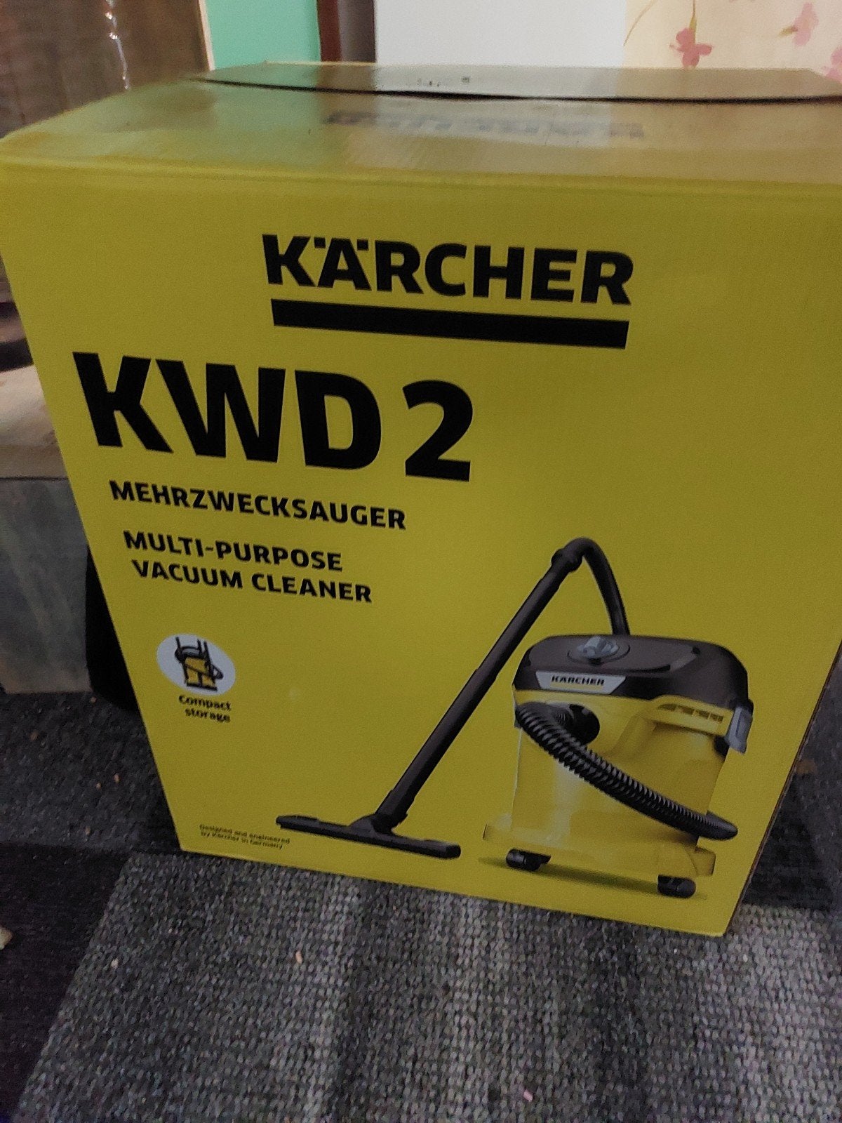 Kärcher KWD2 Nat- en Droogzuiger met doos en accessoires, Stofzak, Inclusief accessoires, Gebruikt, Kärcher