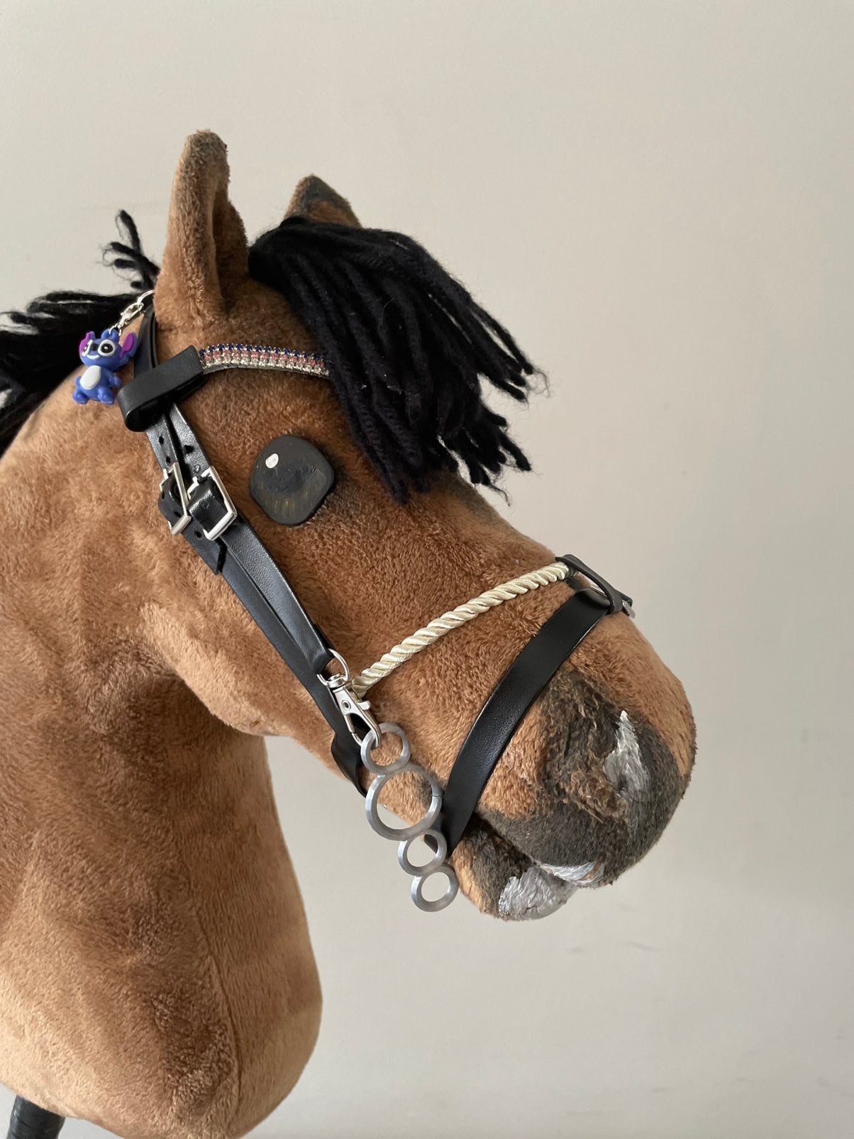 Rope noseband hobbyhorse hoofstel beige, Ophalen of Verzenden, Nieuw