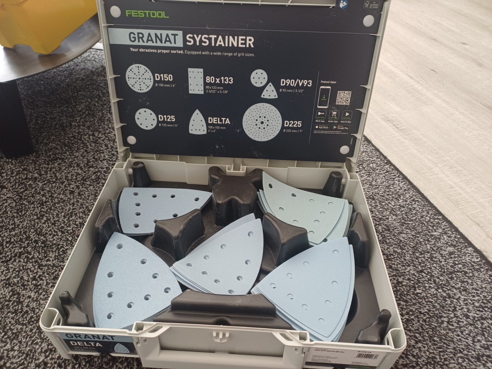 festool systainer met schuurpapier