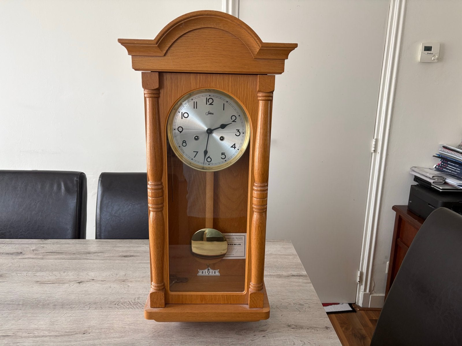 Jules wandklok met slinger - Made in Germany, Antiek en Kunst, Ophalen