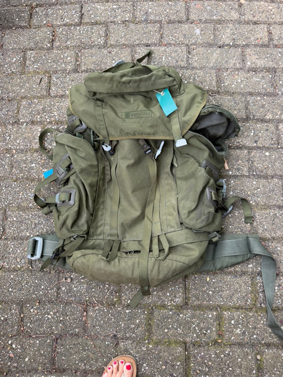 Oude leger rugzak, Ophalen of Verzenden, Gebruikt, Overige merken