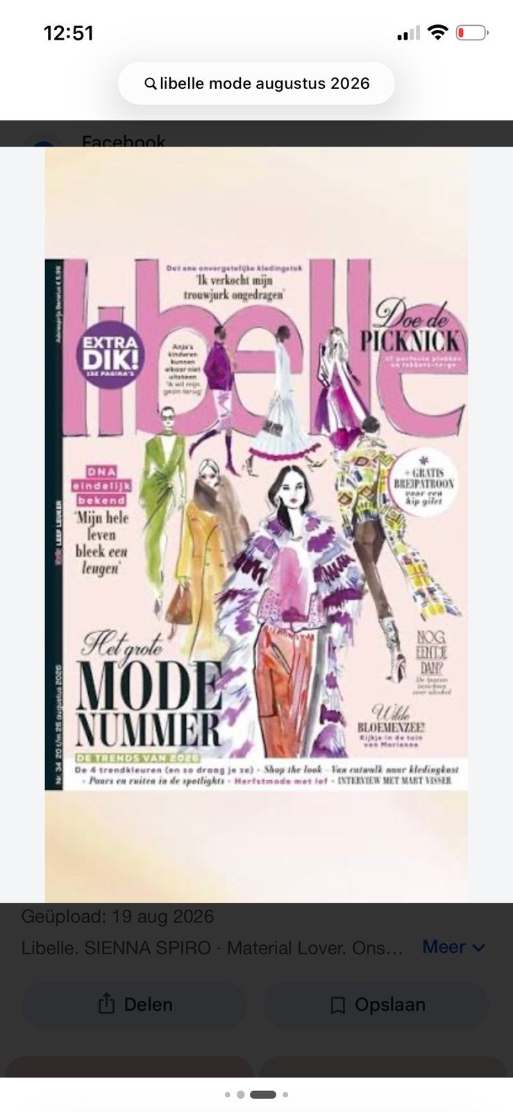 Libelle mode gezocht, Ophalen, Damesbladen