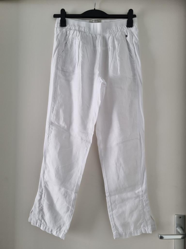 Linnen broek voor dames -- maat 36 / S -- Sandwich (nieuw!), Wit, Nieuw, Ophalen of Verzenden, Maat 36 (S)