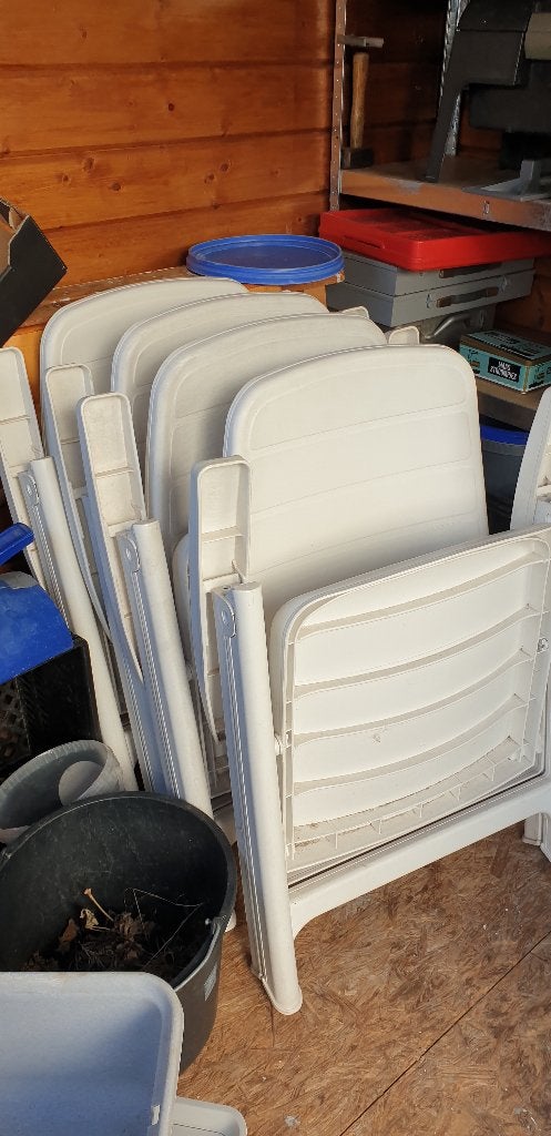 Tuinstoelen GRATIS Uiterlijk 20/10, Tuin en Terras, Ophalen, Gebruikt, Kunststof