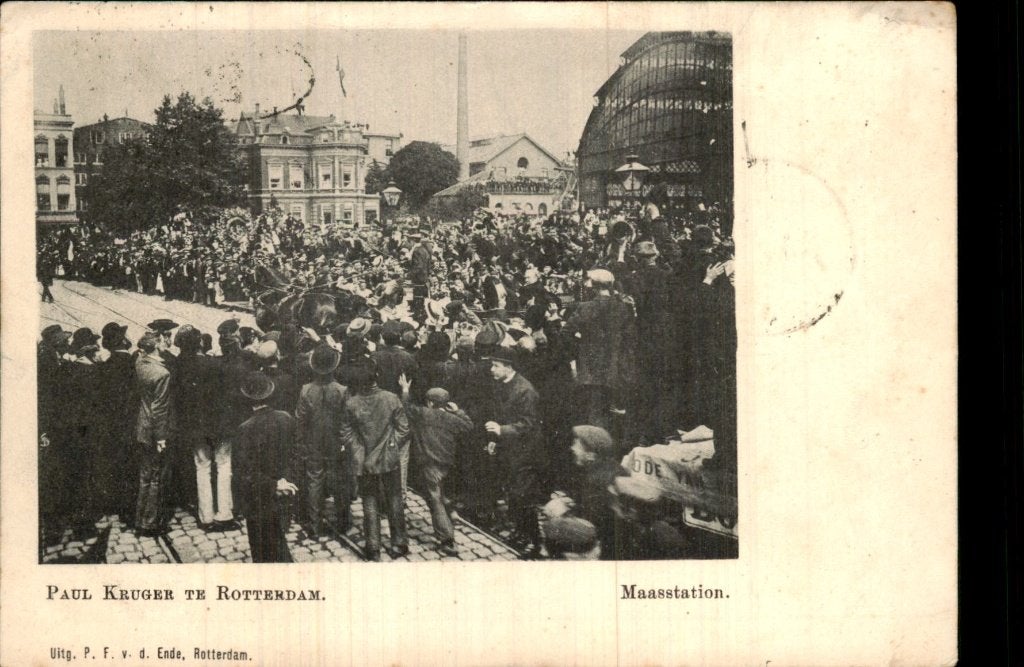 Rotterdam - Paul Kruger - Maasstation, Verzamelen, Ophalen of Verzenden, Voor 1920, Gelopen, Zuid-Holland