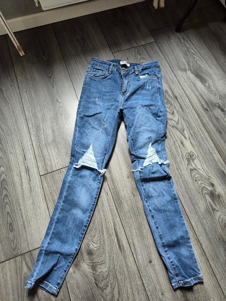 Queen hearts jeans, Blauw, Ophalen of Verzenden, Zo goed als nieuw, W28 - W29 (confectie 36)