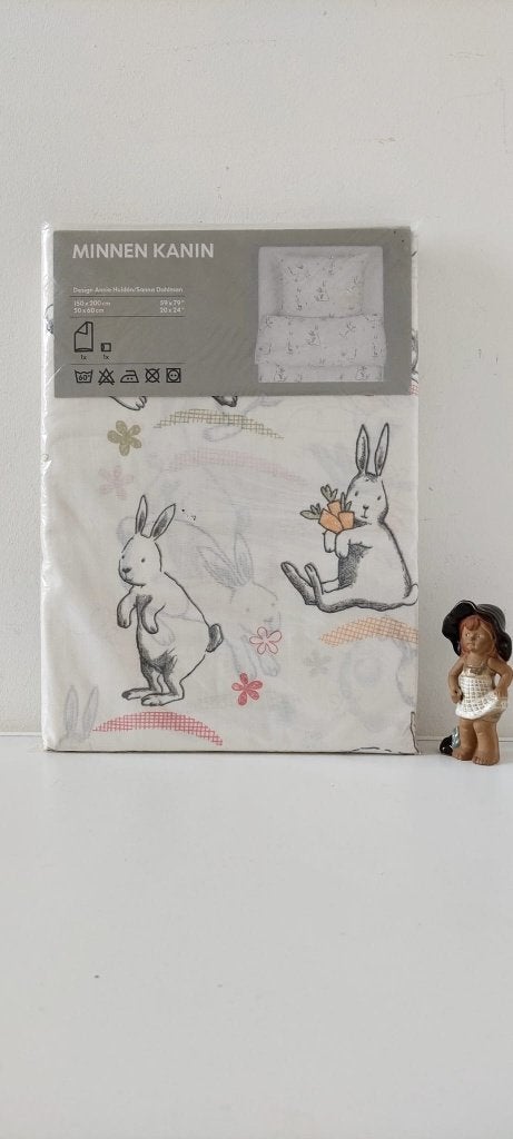 Vinted IKEA Minnen Kanin beddengoed konijn vintage - Nieuw, Eu, Eenpersoons, Eu, Wit