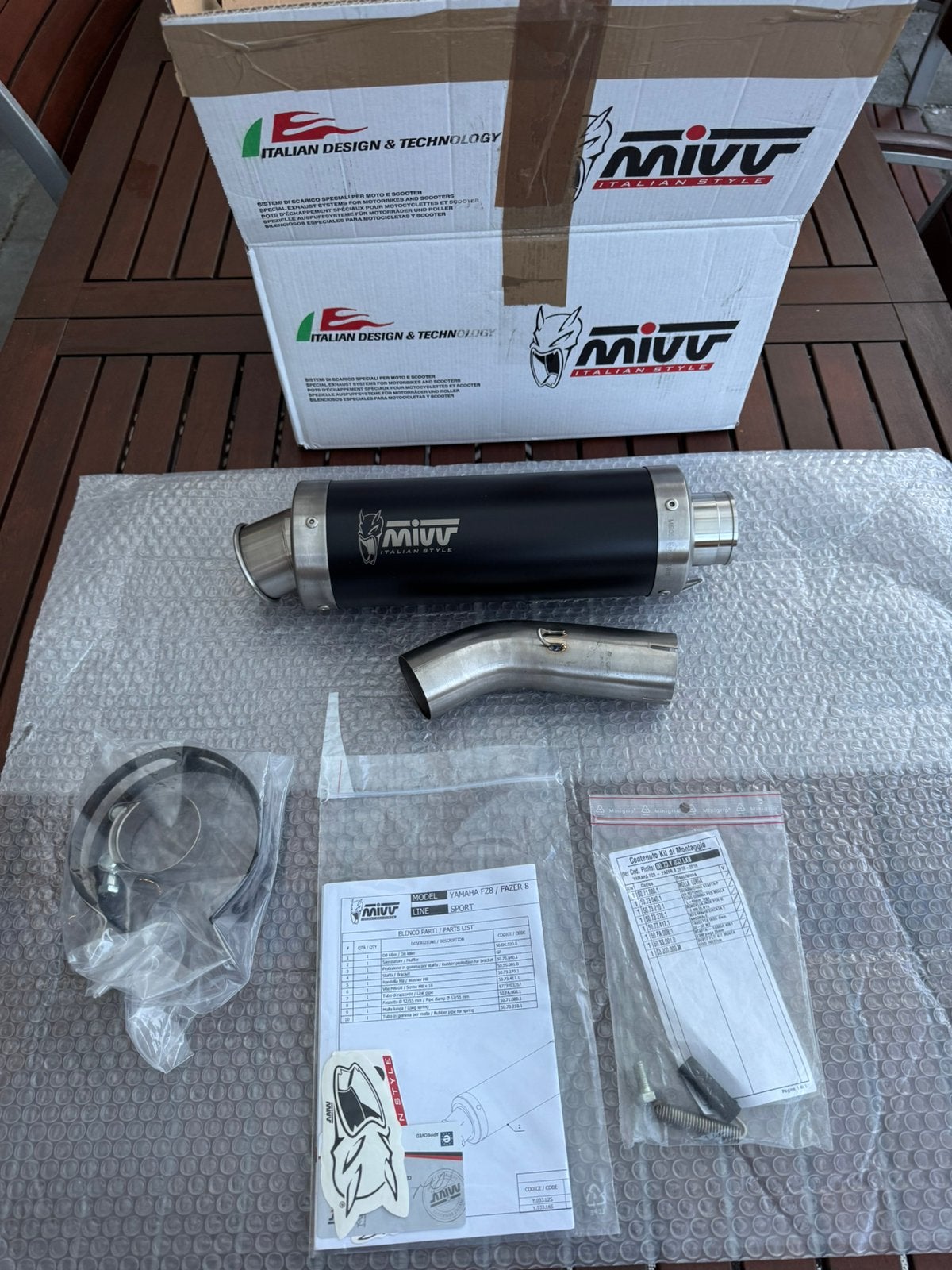 MIVV uitlaatsysteem Yamaha FZ8 / Fazer 8, Ophalen of Verzenden, Gebruikt