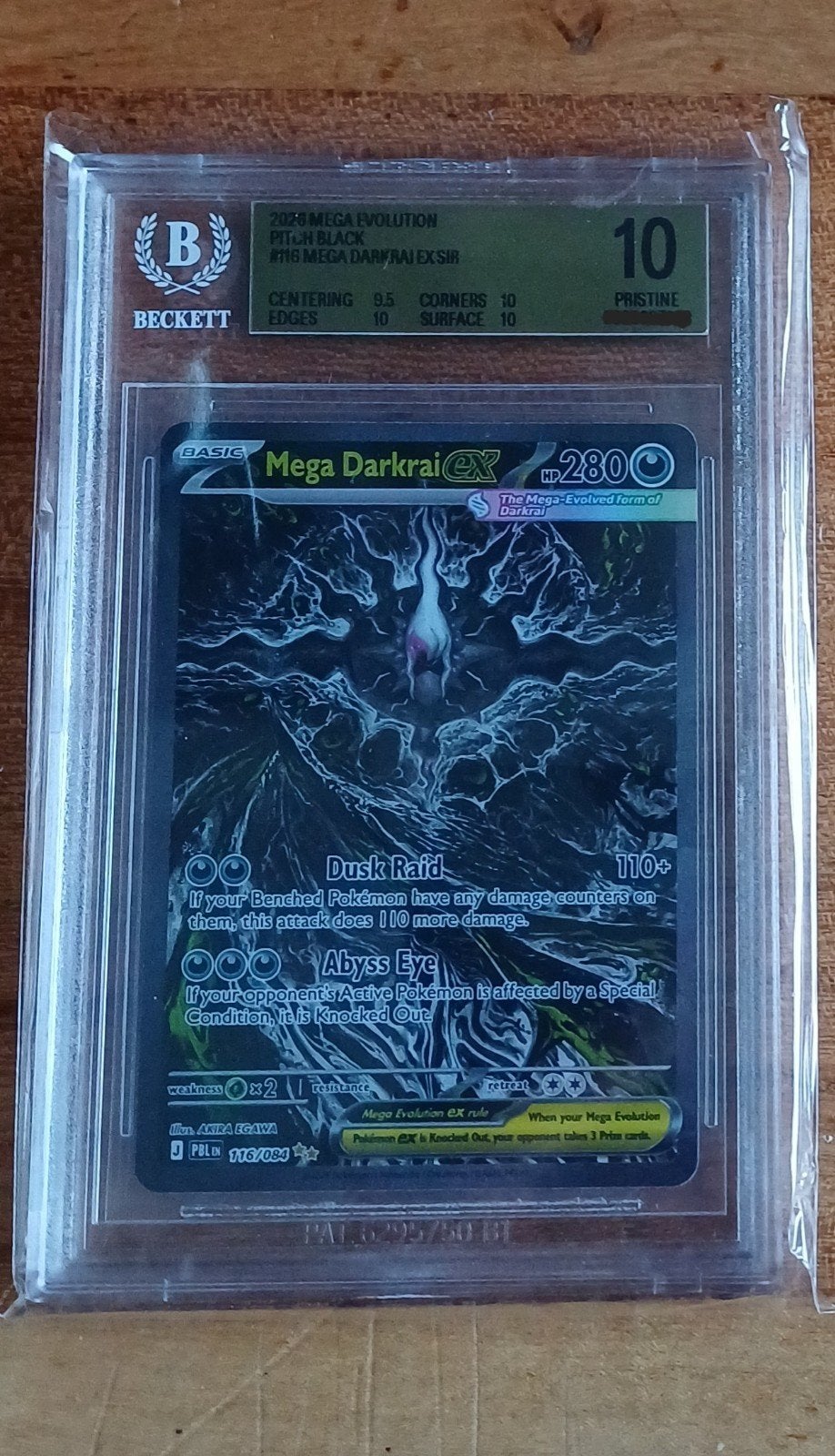 Mega Darkrai EX SIR #116 BGS10, Ophalen of Verzenden, Nieuw, Losse kaart, Foil