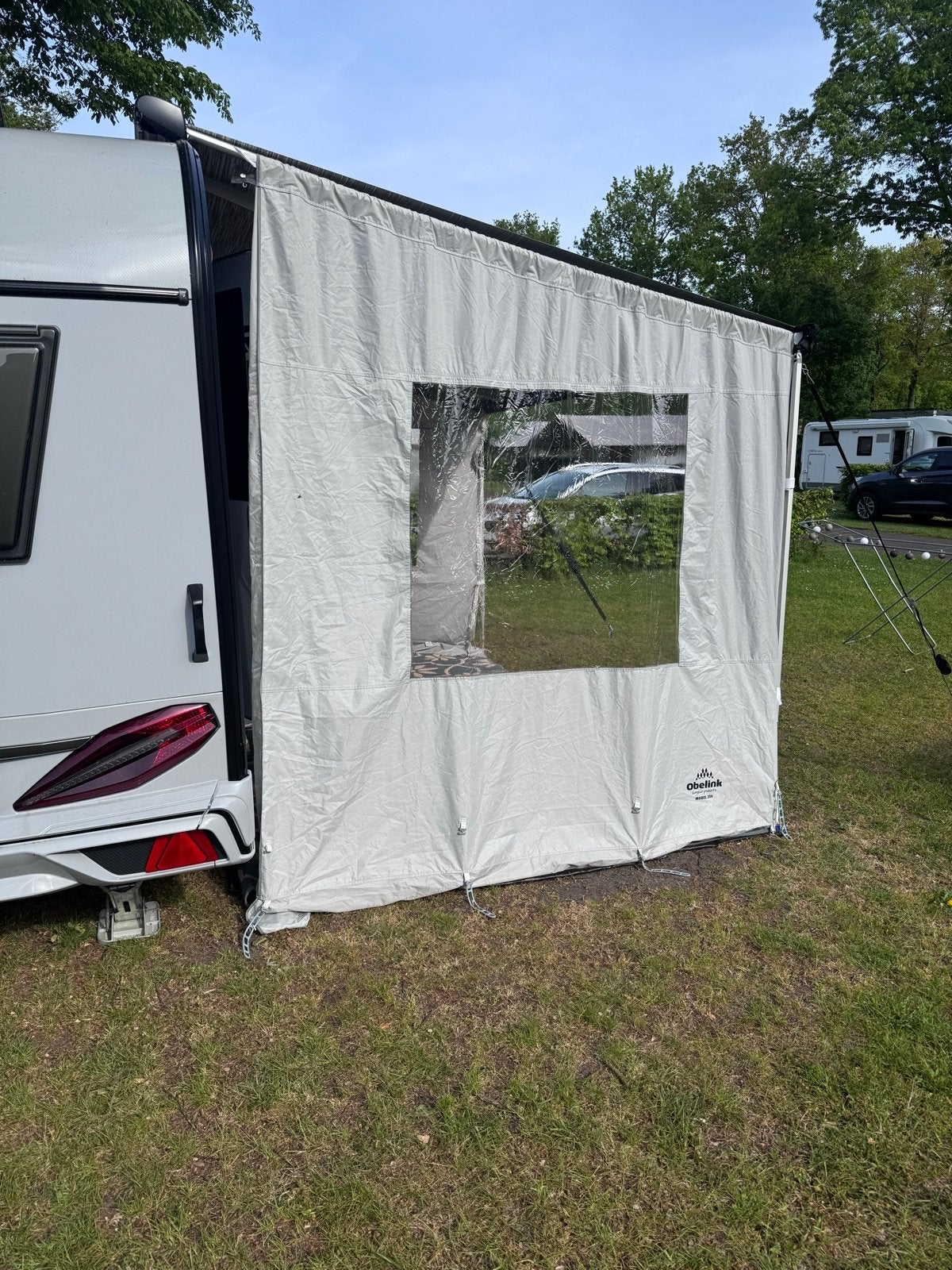 Obelink Zijwand Cassette Luifel 250 met raam (Links/Rechts), Ophalen of Verzenden, Gebruikt