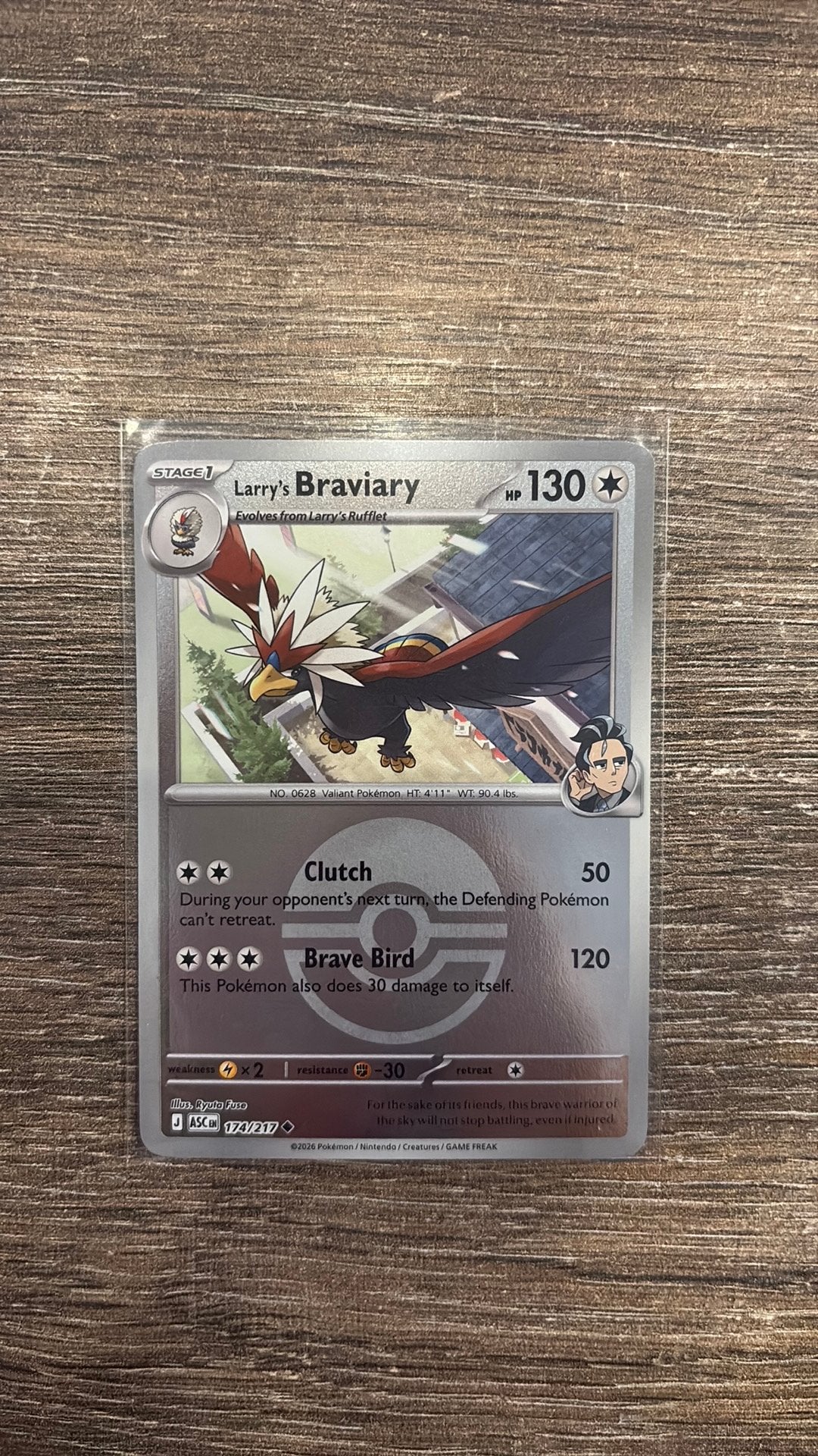 ASC Larry’s Braviary 174/217 Ball Reverse holo, Ophalen of Verzenden, Zo goed als nieuw