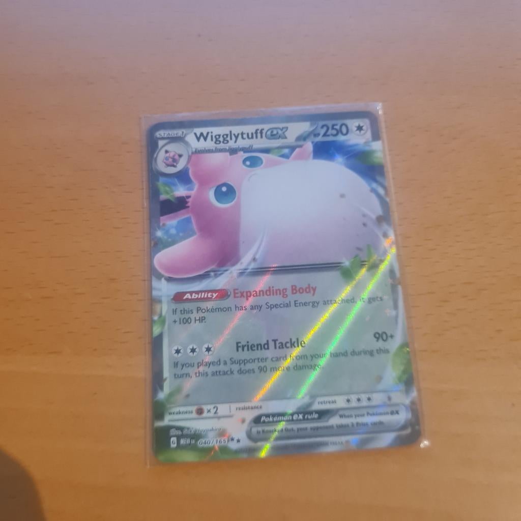 Wigglytuff GX Pokémon Kaart - Zo goed als nieuw, Ophalen of Verzenden, Nieuw, Losse kaart, Foil