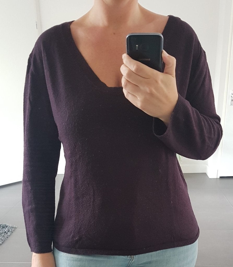 Trui paars H&M maat M 5% Wool Wol, Maat 38/40 (M), H&M, Verzenden, Paars