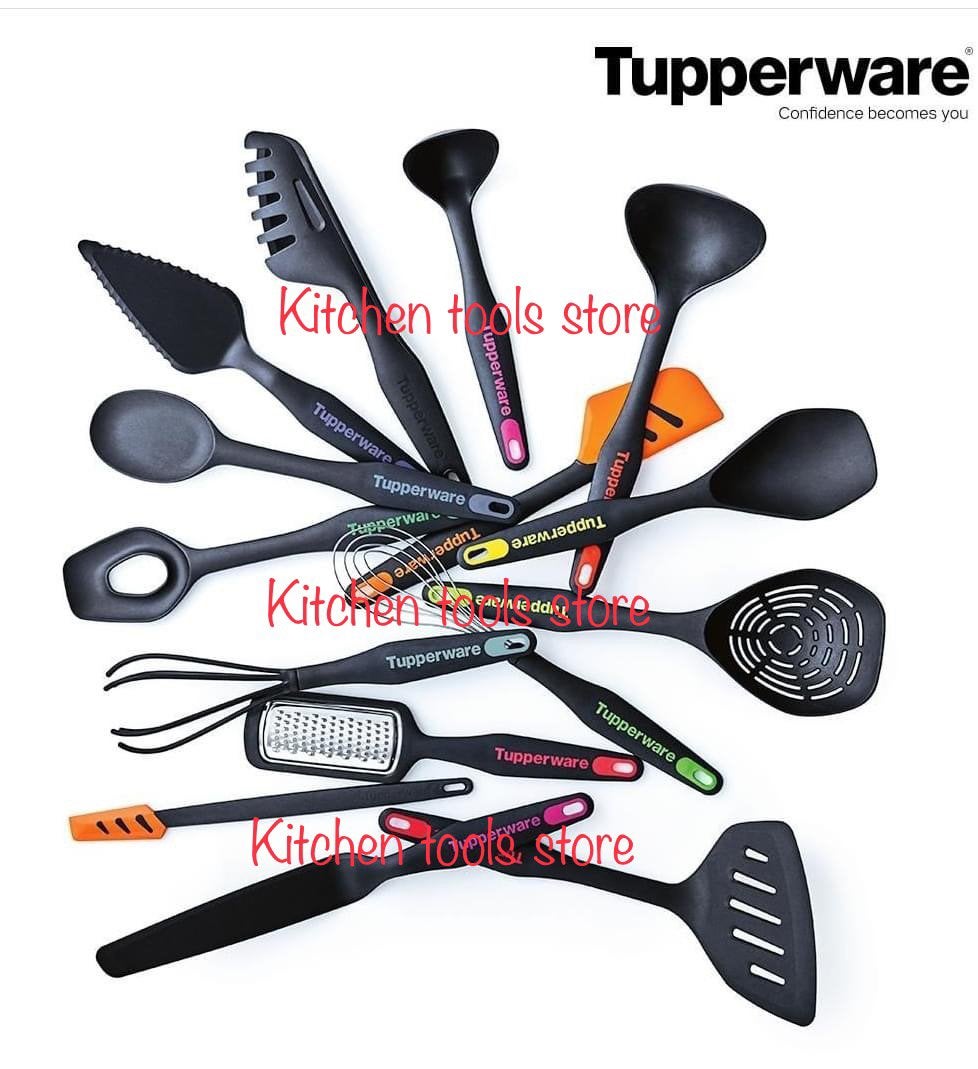 Tupperware Keukenhulpje soeplepel schuimspaan spatel stamper, Ophalen of Verzenden, Nieuw, Oranje, Overige typen