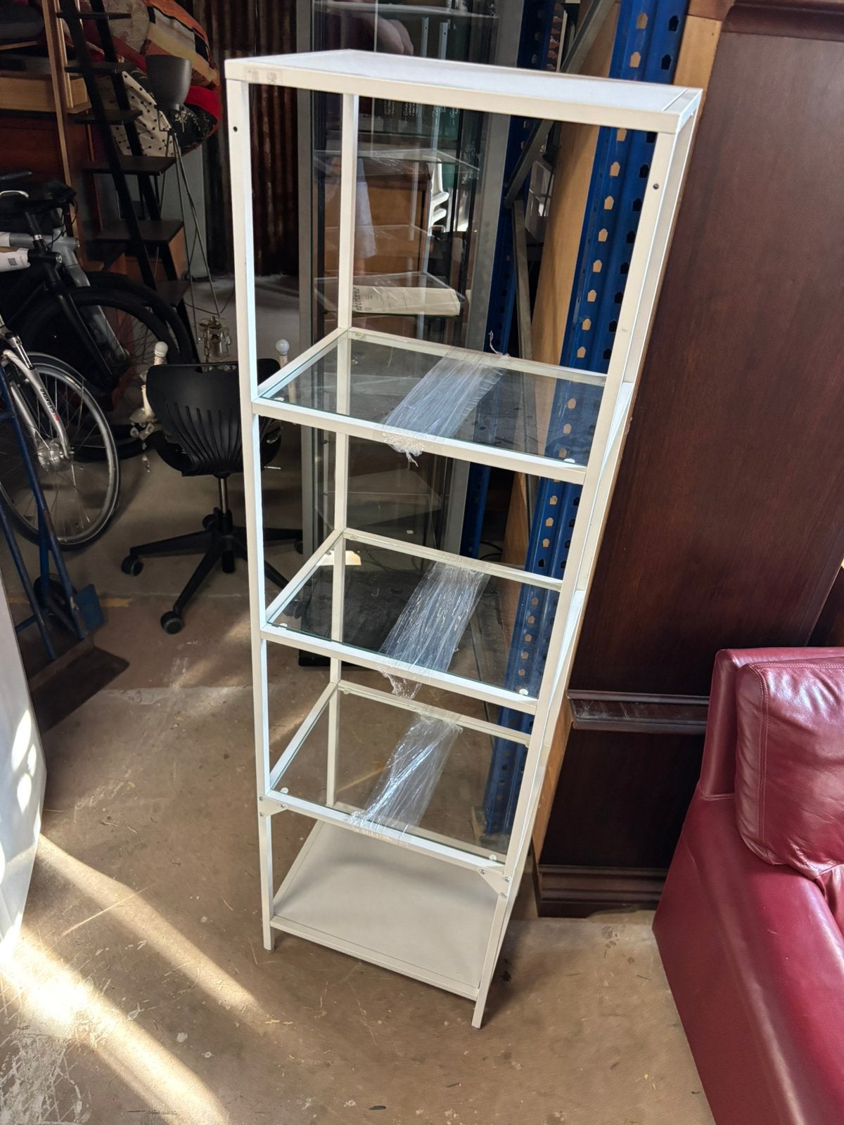 Stelling klein - metaal/wit - 35x50x175H, 1025xe, Ophalen of Verzenden, Zo goed als nieuw, Re