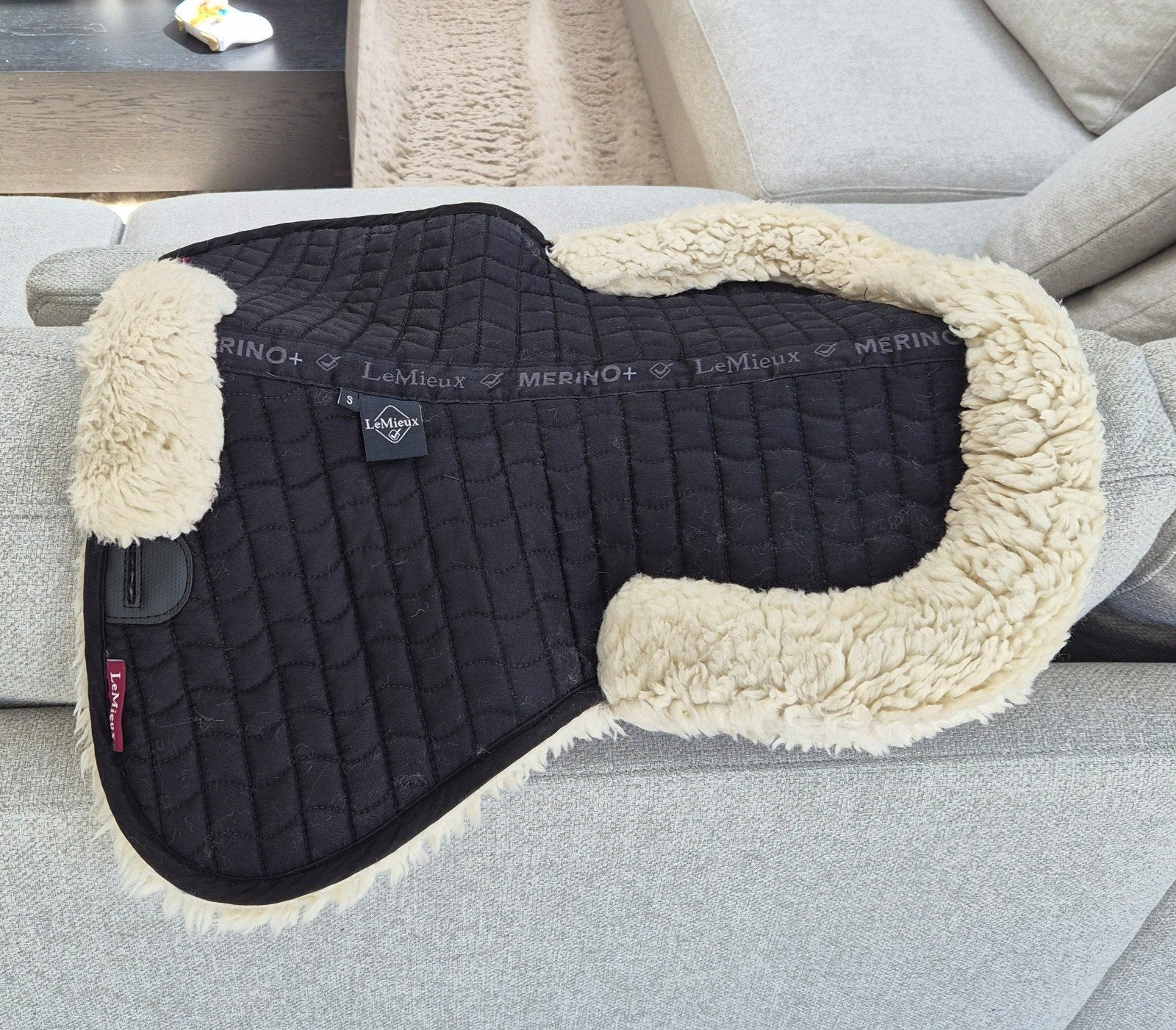 LeMieux Zadelonderlegger Merino Wol Zwart/Naturel
Maat S/M, Ophalen of Verzenden, Zo goed als nieuw, Lemieux