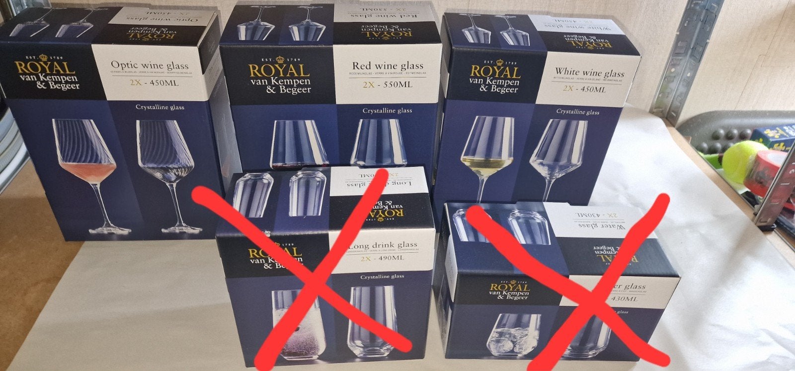 ah royal van kempen en begeer glazen wijnglazen glas servies, Ophalen of Verzenden, Nieuw, Glas, Glas of Glazen