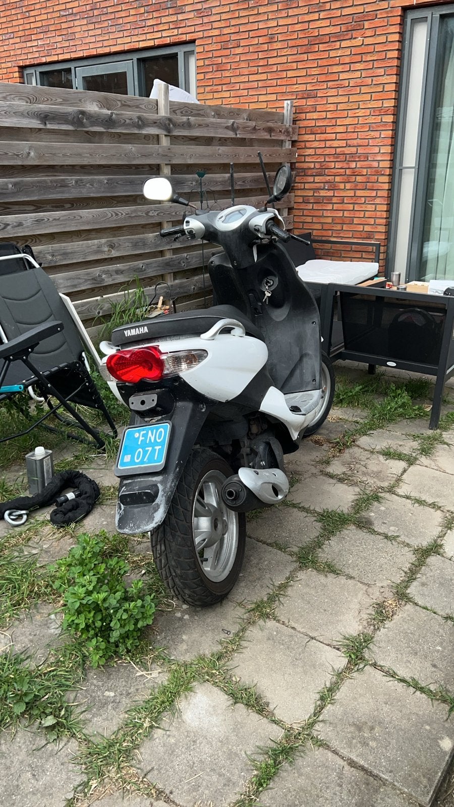 Yamaha Neos 2-takt blauw kenteken 25 km/u - Ruilen fatbike, Fietsen en Brommers, Snorfietsen en Snorscooters, Ophalen, Gebruikt