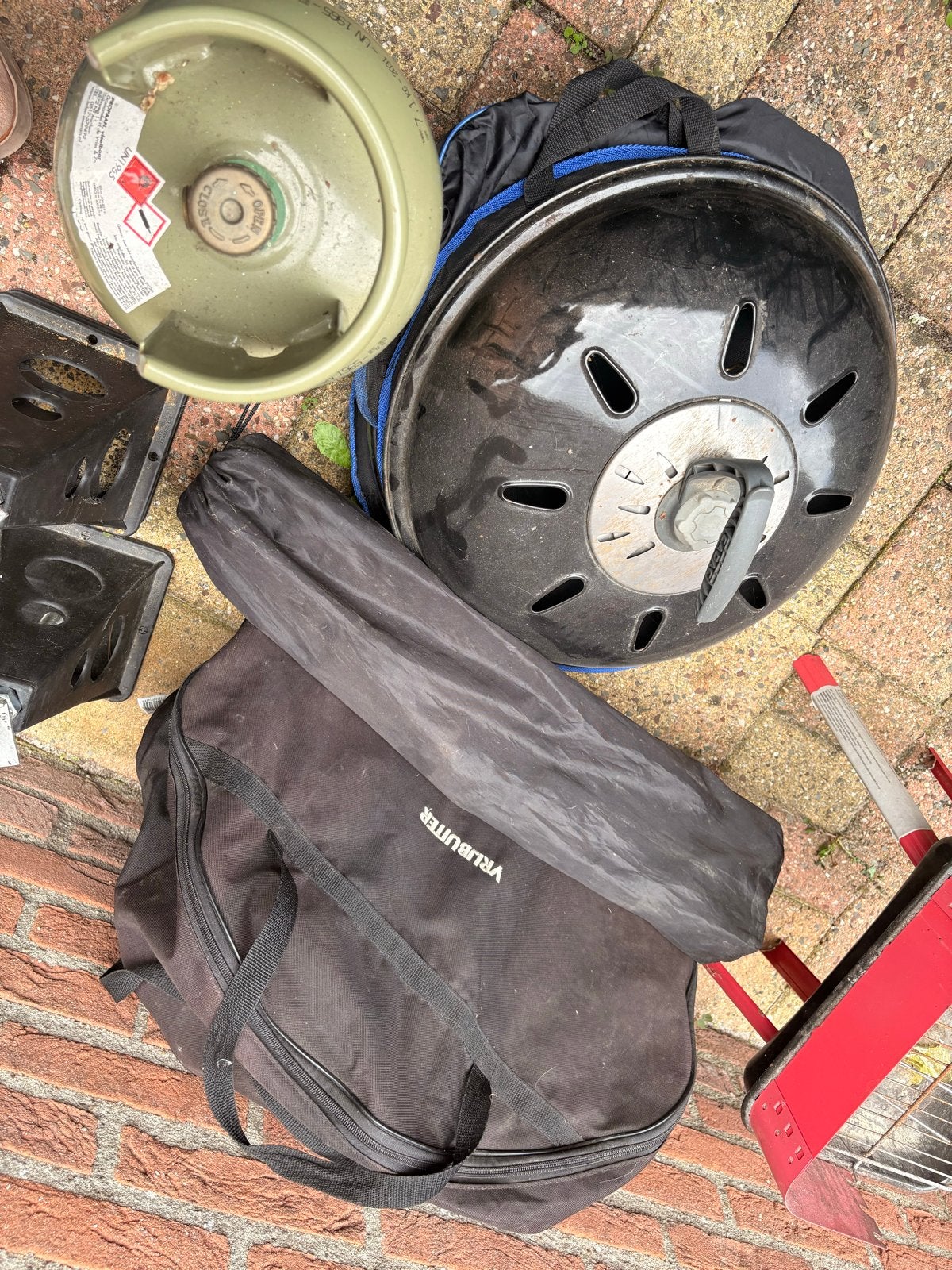 Skottelbraai met gasfles - Compleet voor buiten koken, Ophalen, Gebruikt