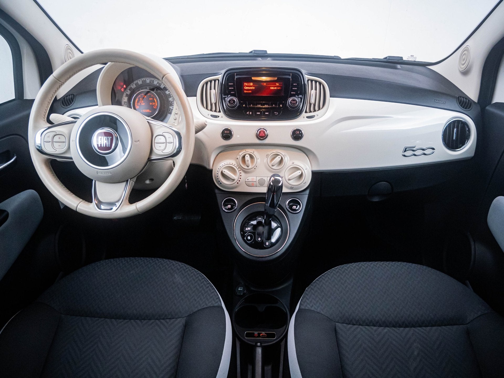 Fiat 500 0.9 TwinAir Turbo Popstar 'Automaat' Airco|ECO!, Auto's, Stof, Gebruikt, Wit, Origineel Nederlands