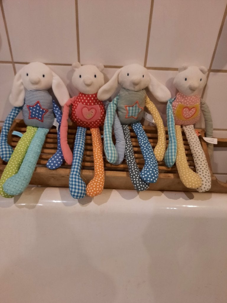 HEMA slungel beer jack of Jean knuffel katoen/velours ster, Kinderen en Baby's, Speelgoed | Knuffels en Pluche, Hema, Overige typen