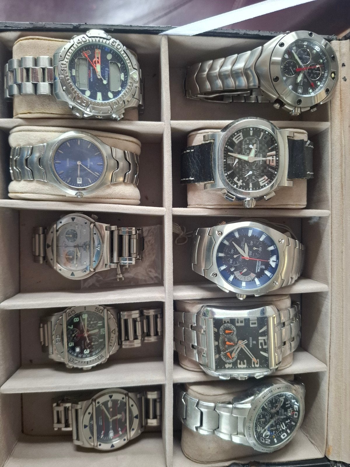 Partij horloges Certina en Festina, Sieraden, Tassen en Uiterlijk, Horloges | Heren, Overige merken, Staal, Gebruikt, Staal