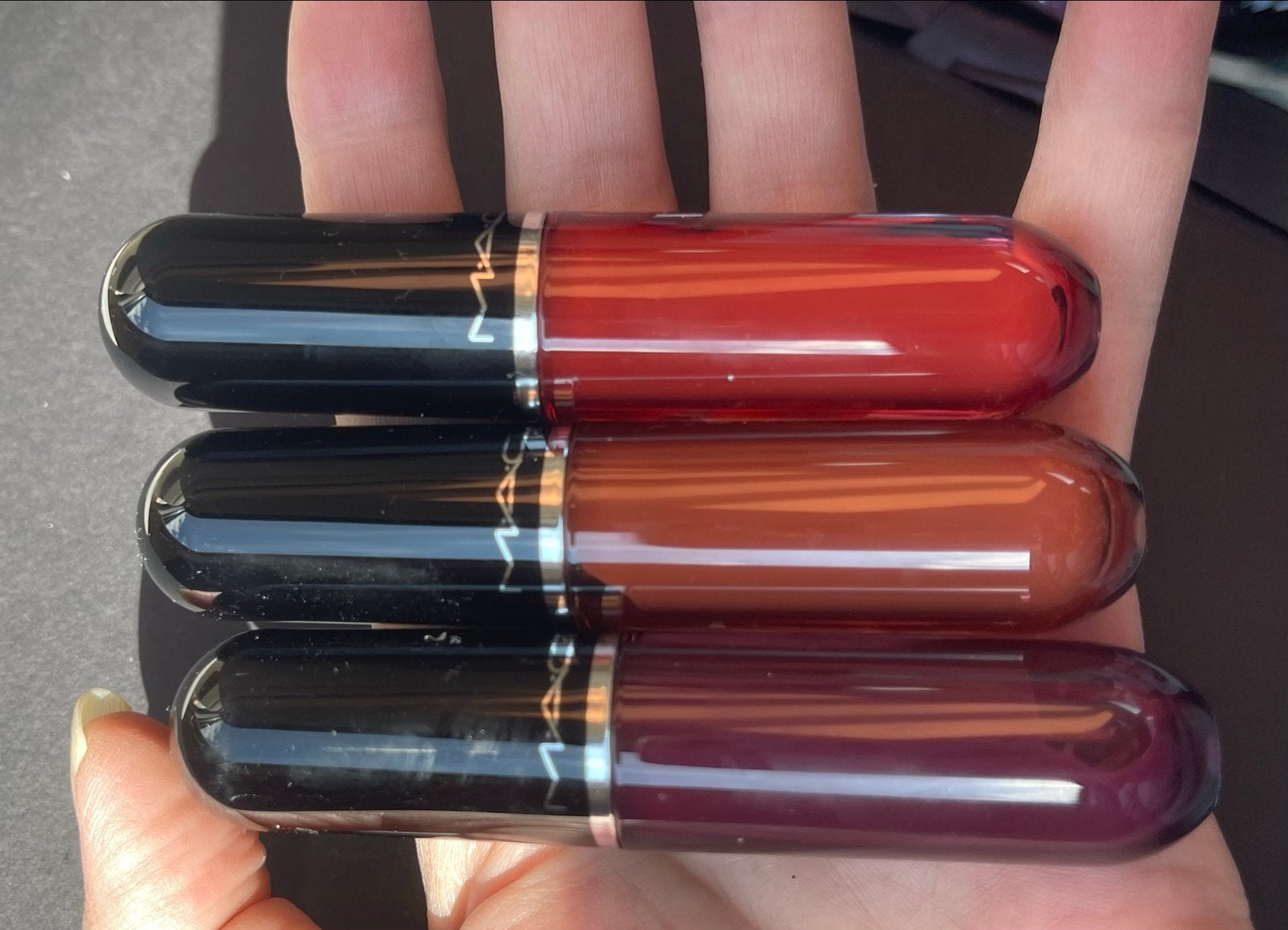 MAC Lipgloss set - 3 stuks, Lippen, Ophalen of Verzenden, Zo goed als nieuw, Make-up