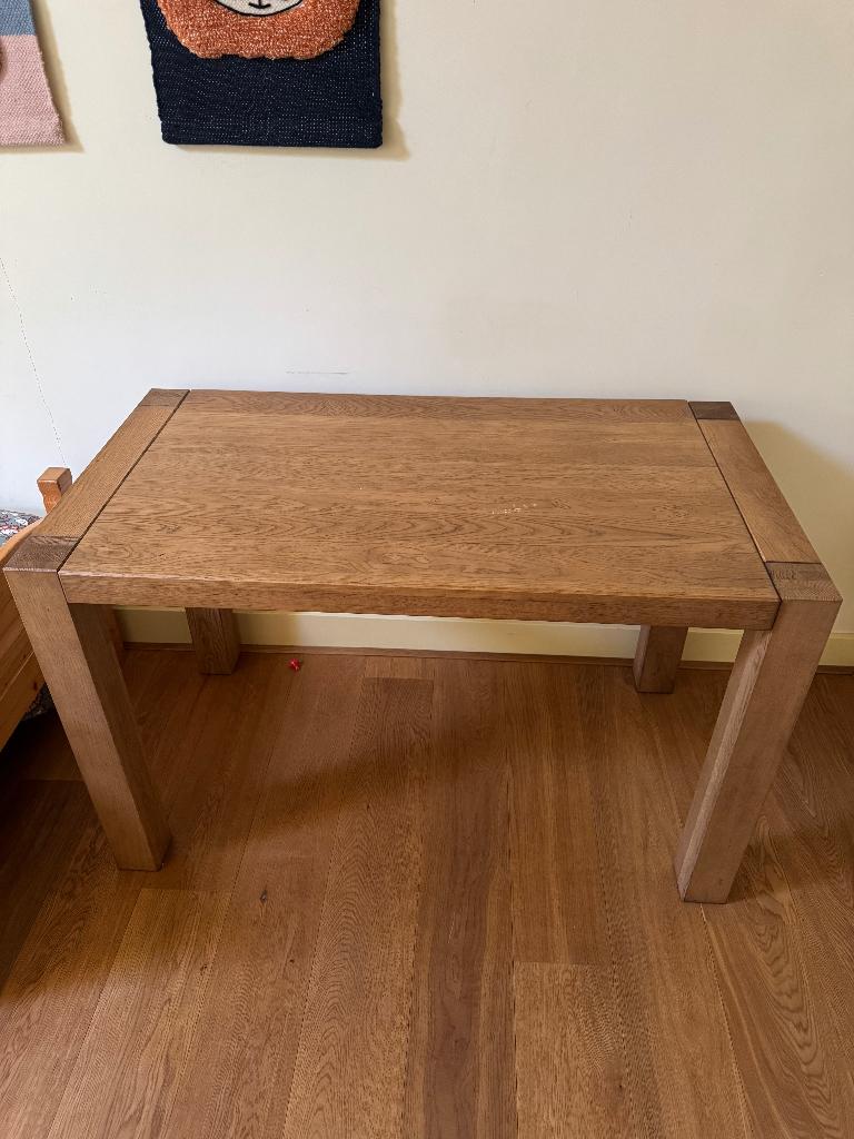 Massief eikel bureau tafel, Ophalen, Overige typen, Hout, Zo goed als nieuw
