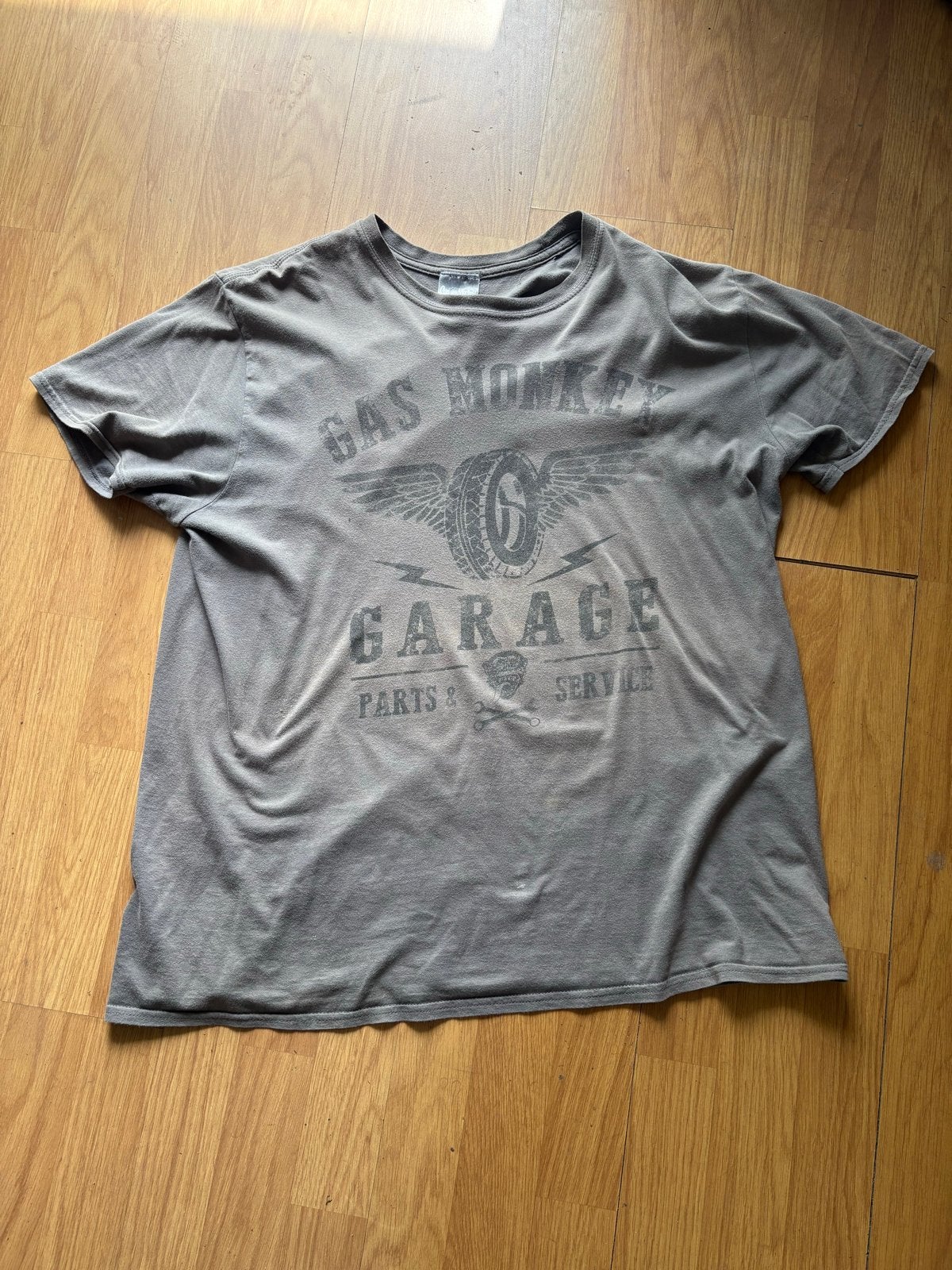 Gas Monkey Garage T-shirt - Vintage -Maat XL, Kleding | Heren, Ophalen of Verzenden, Gedragen, Maat 56/58 (XL), Grijs