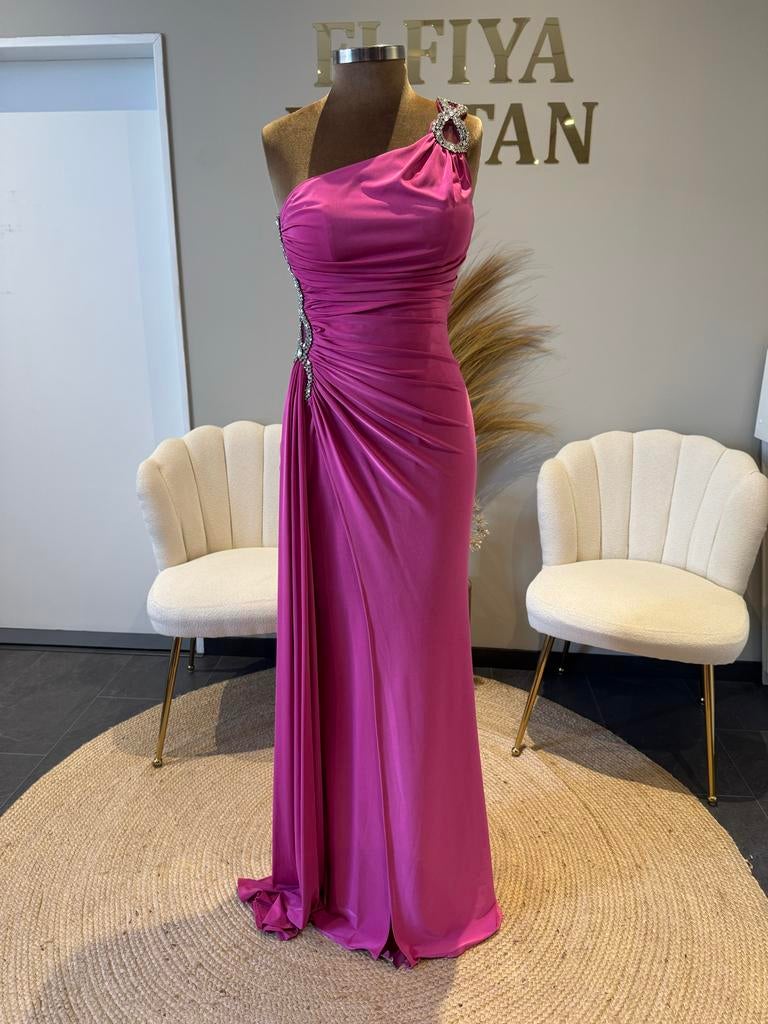 Prachtige Roze Galajurk met Strass - Nieuw!, Galajurk, Nieuw, Ophalen of Verzenden, Roze