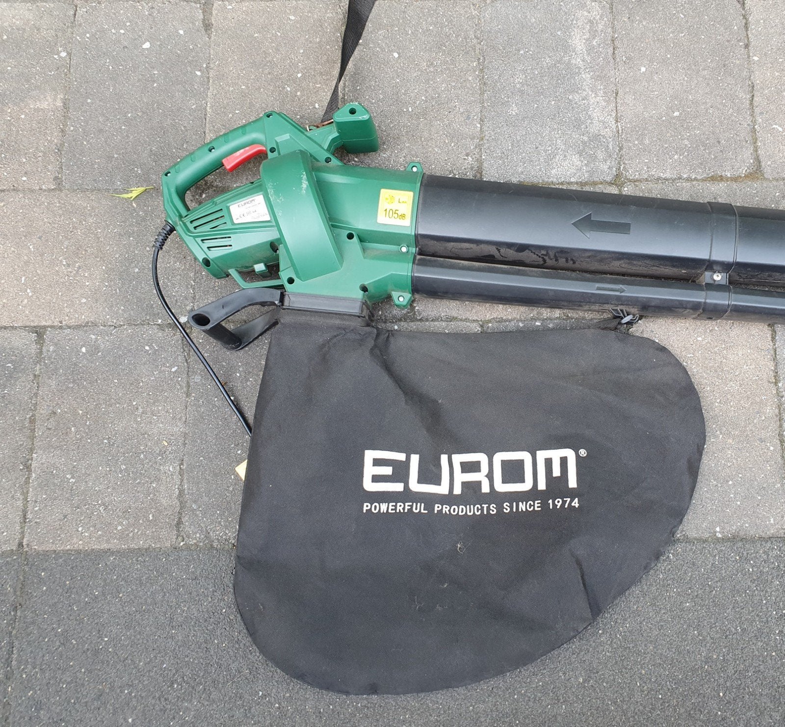 Eurom Garden Cleaner 3001 Bladblazer/Bladzuiger, Ophalen, Gebruikt, Handgedragen, Met opvangzak