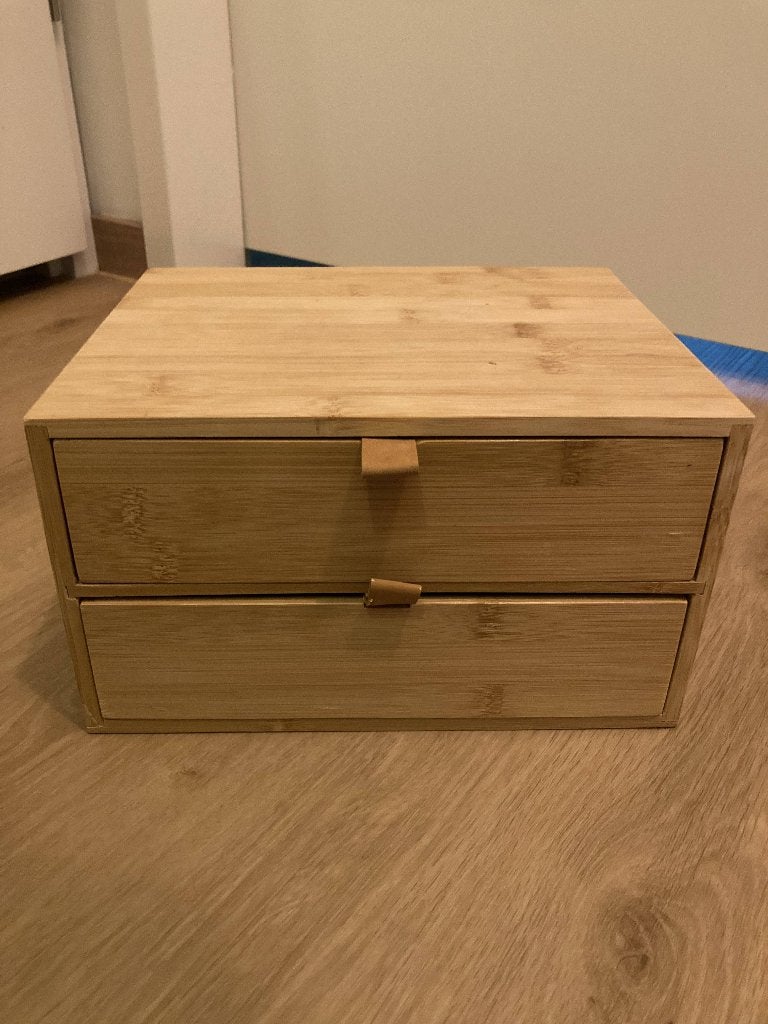 klein bamboe ladekastje, Ophalen, Hout, Gebruikt, Japandi