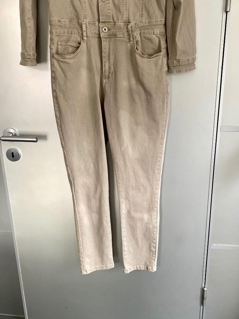 J120 Zac&Zoe maat M=38/40 skinny jumpsuit pak overall beige, Kleding | Dames, Jumpsuits, Maat 38/40 (M), Beige, Ophalen of Verzenden