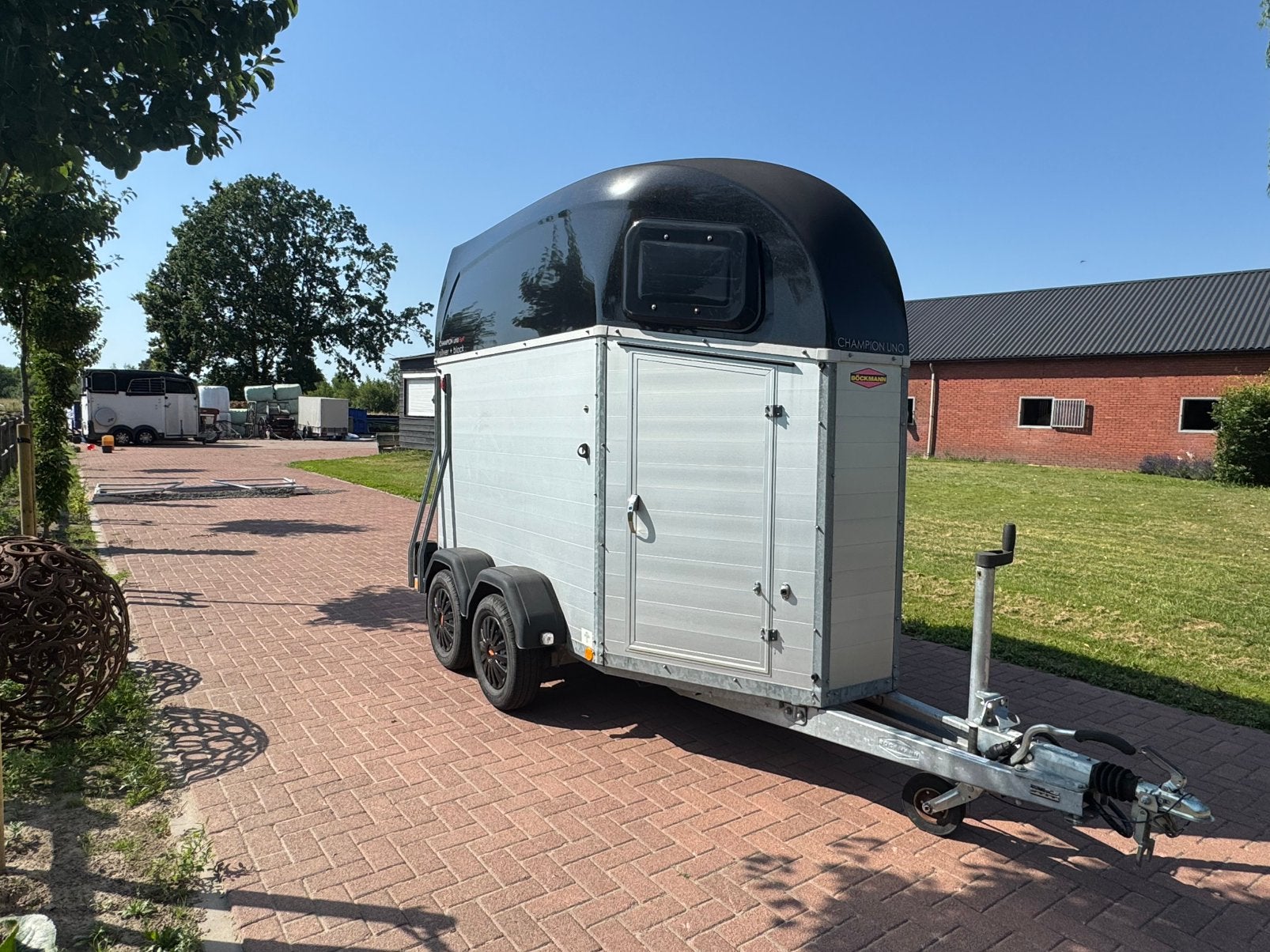 NIEUWSTAAT Bockmann trailer, Ophalen, Zo goed als nieuw, Aluminium, 2-paards trailer