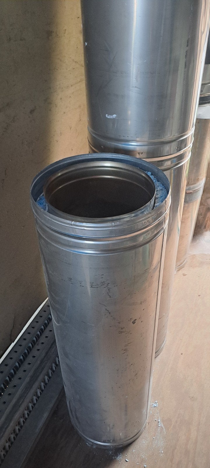 Inox dubbelwandige schouw delen, Doe-het-zelf en Verbouw, Buizen en Afvoer, Ophalen, Overige materialen, Minder dan 2 meter, 80 mm of meer