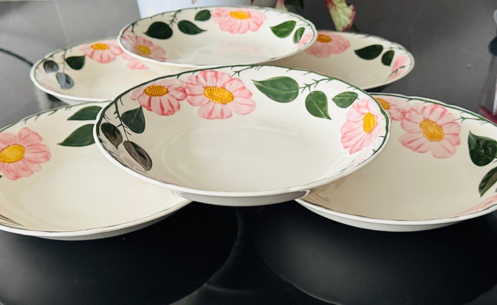Villeroy & Boch Wild Rose borden - 6 stuks, 20 cm, Klassiek, Ophalen of Verzenden, Zo goed als nieuw, Bord(en)