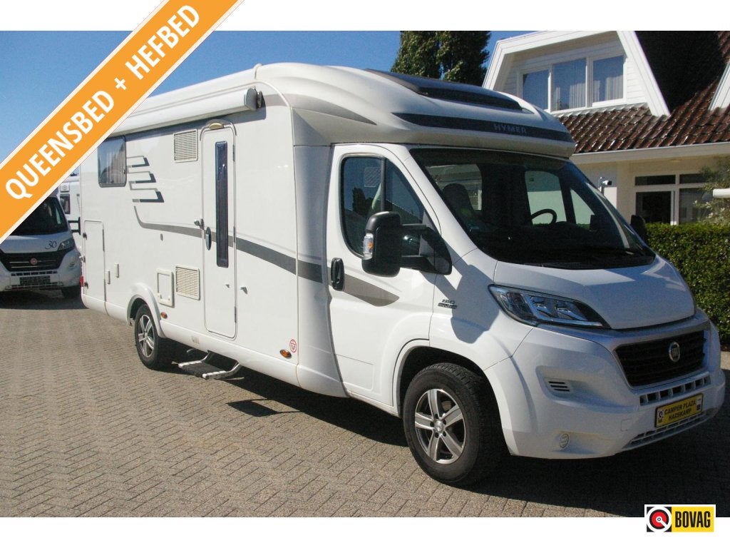 Hymer T 698 CL Queensbed, Hefbed, Garage., Caravans en Kamperen, Ringverwarming, Fiat, Bedrijf, Hymer